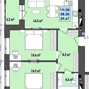 Продається 2 к.квартира - будується! Є розтермінування