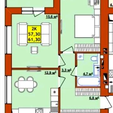 Продаж компактної 2 к.квартири! Перший внесок 35%