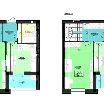 2-рівнева квартира в ЖК Кришталеве озеро на етапі будівництва ЖК Кришталеве озеро