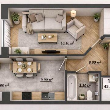 Продається 1-кімнатна квартира в ЖК Княгинин, 33 секція. ЖК Княгинин