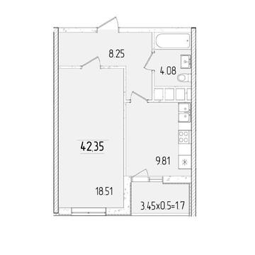 Продам 1 Ком. квартиру на Краснова 68 Жемчужина ЖК 68 жемчужина