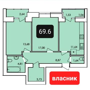 Велика 2 кімнатна 2 балкони ЖК Ранкове