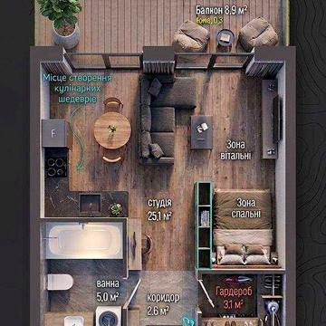 Однокімнатна квартира City by Blago, перший внесок ЖК City By Blago