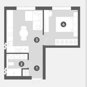 Продається 1-кімнатна, ДВОРІВНЕВА квартира 31+9 кв/м ЖК Sanville Park ЖК Санвіль Парк