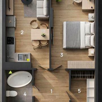 1К квартира в ЖК бізнес-класу «MANHATTAN UP»| 47кв.м |Басейн та тераса ЖК Manhattan UP