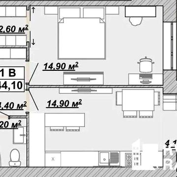 1 кім квартира в центральній частині міста