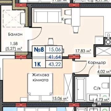 Продаж 1 кімн квартири бізнес класу неподалік міського озера та парку