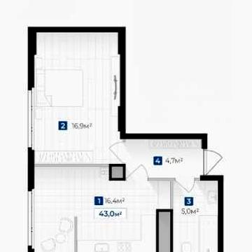 Продаж однокімнатної квартири в ЖК Гармонія ЖК Гармонія