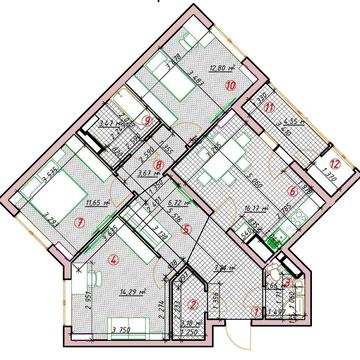 квартира 3-кімн, Сирецькі Сади ЖК Сирецькі Сади