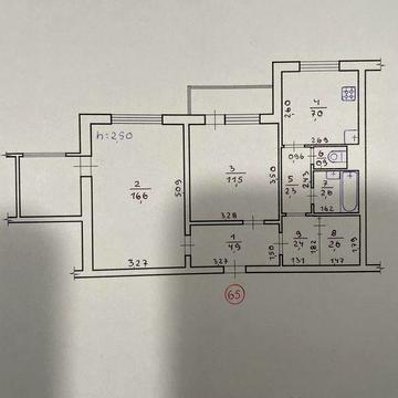 Двокімнатна квартира на 9 поверсі у 9 поверховому будинку