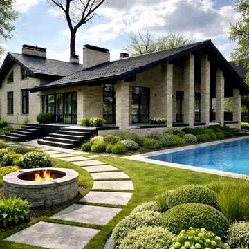 Одноповерховий будинок 200 м² в БУЧІ біля лісу, 14 соток | ГАЗ | фасад - травертин | преміум рівень