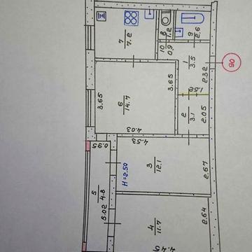 Продам трёхкомнатную квартиру с газовой автономкой ЖК 911