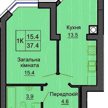 Стильна та світла 1к квартира 38 м2 жк Клубний ЄОСЕЛЯ ЖК клубний