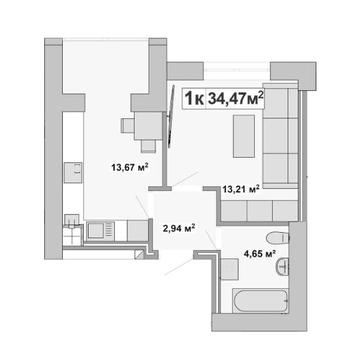 Однокімнатна квартира біля парку, центр, газове опалення РОЗТЕРМІНУВАННЯ