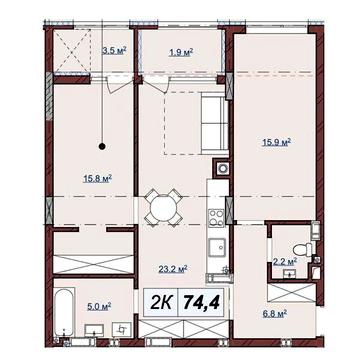 Продаж 2к Квартира Володимира Навроцького вулиця ЖК Бузковий 2