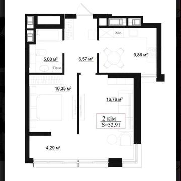 Продаж 2 кім квартири в клубному будинку/центр