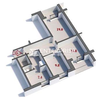 Без % 3-х кімнатна продаж  вул.Набережна газ, окремі кімнати Переяслав