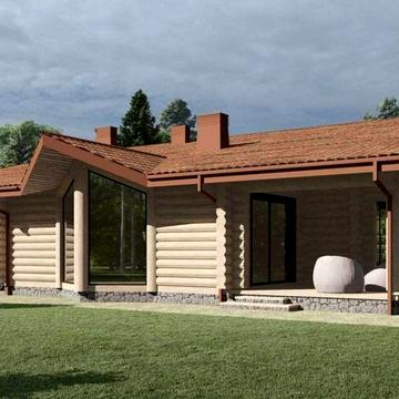 Сучасний Будинок зі Зрубу у Смт Рокитне біля Львова | БЕЗ КОМІСІЙ