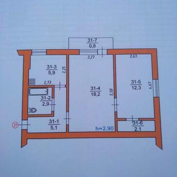 Продам двохкімнатну квартиру в центрі Луцька