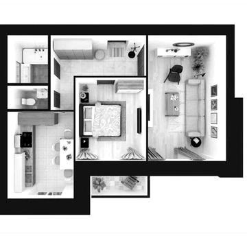 Двокімнатна квартира в зданому будинку з балконом! 2 поверх, 60 м2, Індивідуальне газове опалення! Дежавні програми Так! Мінімальне оформлення!