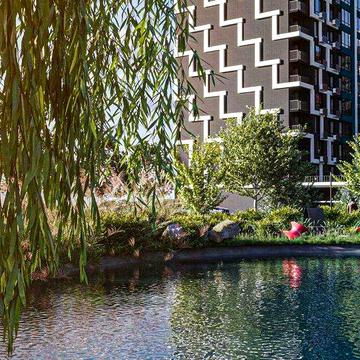 Однокімнатна квартира з балконом та видом на власне озеро ЖК Skygarden