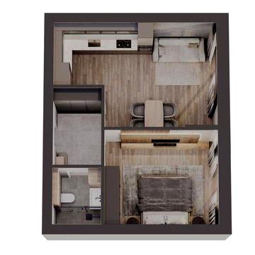 Квартира 48м2, кухня-студія, 1-3 поверх ЖК Family Park