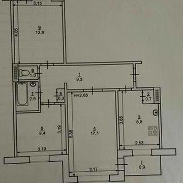 Продається 3 кімн квартира