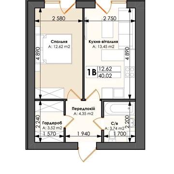 Продаж 1-к квартири 41 м2 в центрі Ірпеня парк Дубки