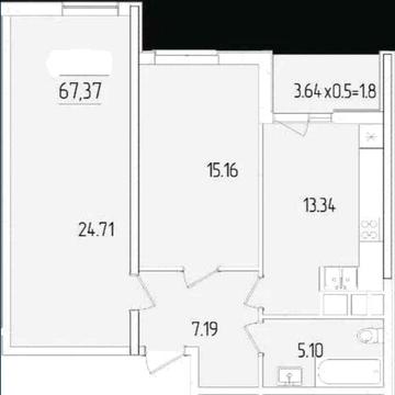 Продам большую 2х комнатную квартиру в 60 Жемчужине на 12 эт. с видом на ипподром ЖК Кадорр-Сити