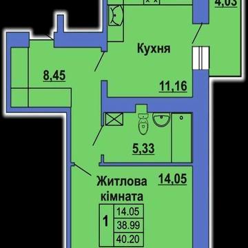 1к квартира великотирнівська 4а новобудова 42м2