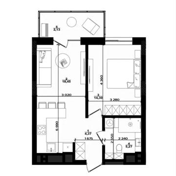 Продаж 1 кім кв 44,5 м кв. ЖК Felicity. Вул. Мікльоша,33 ЖК Felicity