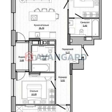 Велика 3к квартира 107 кв.м ЖК Lucky Land, кухня 35 кв.м, генератор ЖК Lucky Land