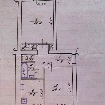 2-кімнатна квартира, 49.8 м², 3 поверх,  Дрогобич
