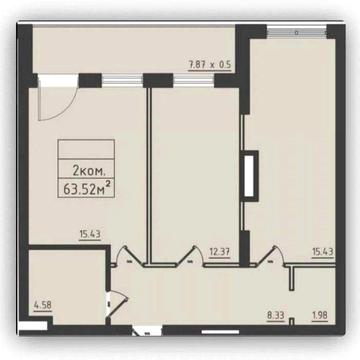 2-кімнатна квартира , Авіньон - Дача Ковалевського ЖК Авіньон