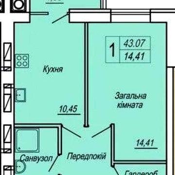 1-но кімнатна БЕЗ КОМІСІЇ ЖК Панорама
