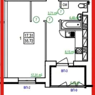 Новострой ЖК"Сказка"продам реальную 1-ком квартиру ДОМ ПОДКЛЮЧЁН.L ЖК Сказка