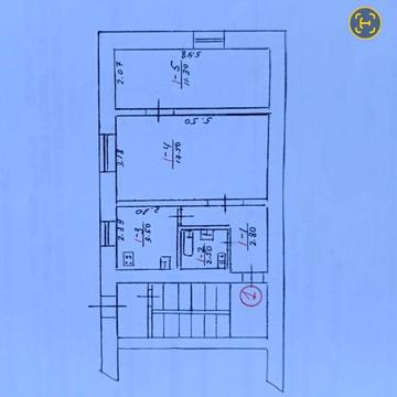2х кімнатна на 1му  поверсі