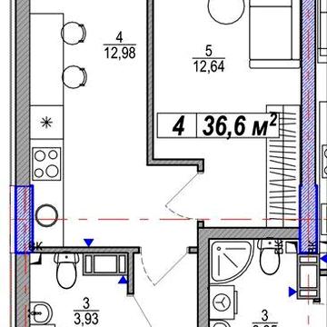 Продається квартира метро Бориспільська 36.6 м.кв. ЖК Парк