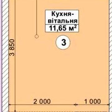 Продається смарт-квартира 18,5 м² з газом у Святопетрівському