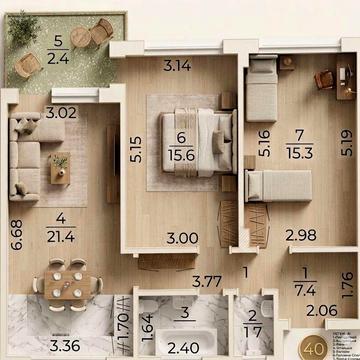 Краща пропозиція! 2к квартира в новобудові з правом власномсті. ЖК Грінвуд 2