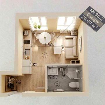 Продаж смарт-квартири ВІД ЗАБУДОВНИКА ЖК "Парус Riverside"