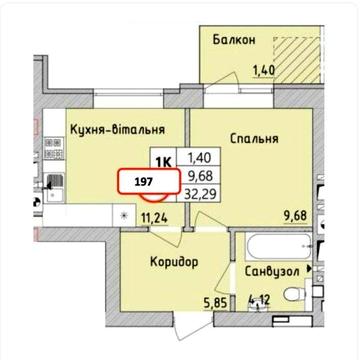 Продаж 1К квартири з БАЛКОНОМ та індивідуальним газовим! Ірпінь, Розтермінування