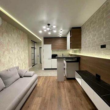 Современная квартира с дизайнерским ремонтом (кухня-студия + спальня) ЖК Щасливий у Дніпрі