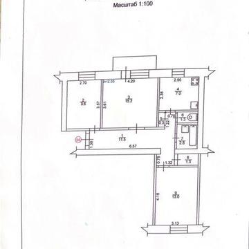 3-кімната квартира, 63 м²