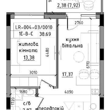 Продам 1 кімнатну квартиру в ЖМ LIZROM м. Ужгород Без комісії!! 4-кв 2027 року ЖК Lizrom