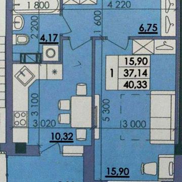 1-кімнатна 41м². Пелюстковий, будинок 2. Власниця 100% ЖК Пелюстковий