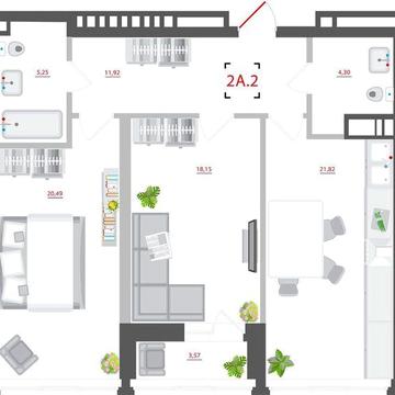 Продаж від власника 2 кімнатна квартира 15 поверх 86м2 в ЖК City Hub ЖК City Hub