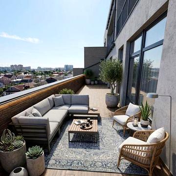 1-комнт квартира с террасой в новом жк Пространство на Донского ‼️