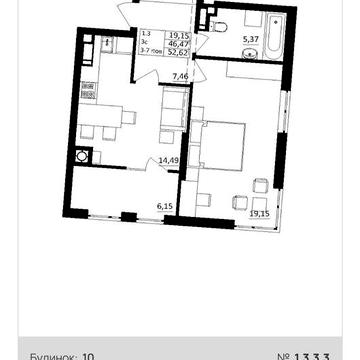 Продаж 1к квартири 52,62 м² ЖК Обухівський ключ ЖК Обухівський ключ