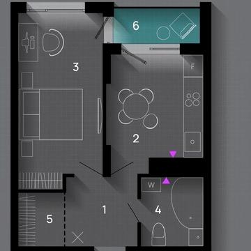 Ідеальна 1кімнатна  квартира з балконом поблизу центру